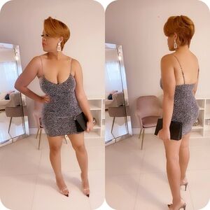 Elegant Black and White Women's Dress